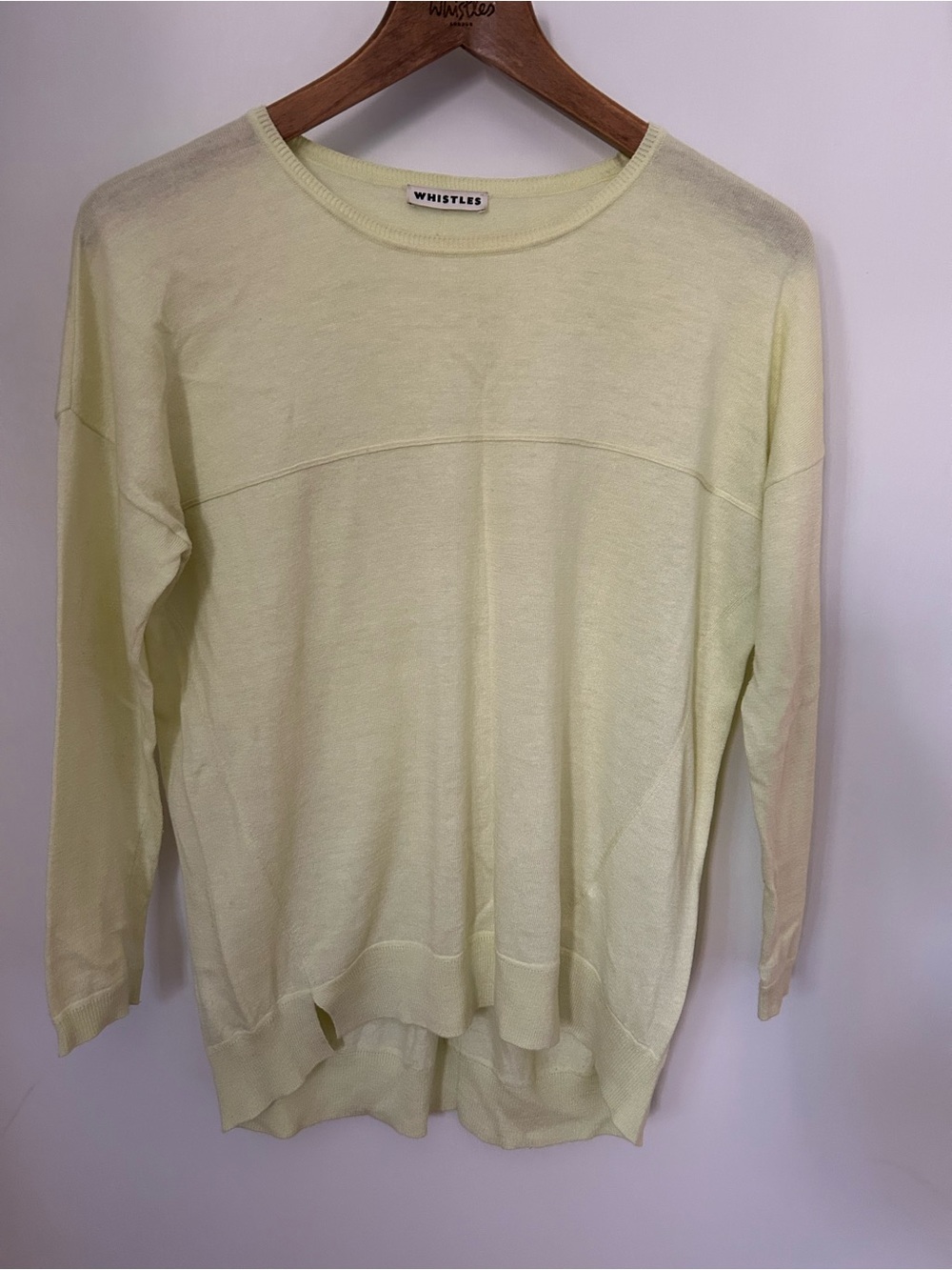 Whistles Pale Lemon Knit Top